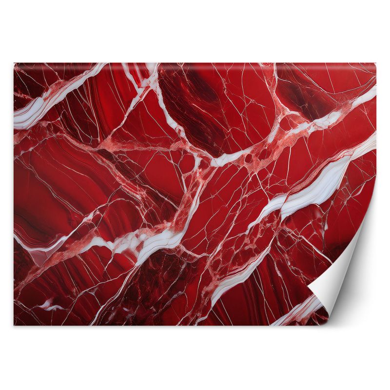 Fototapeta Feeby Czerwony Marmur Kamień Glamour 350x245 1 szt