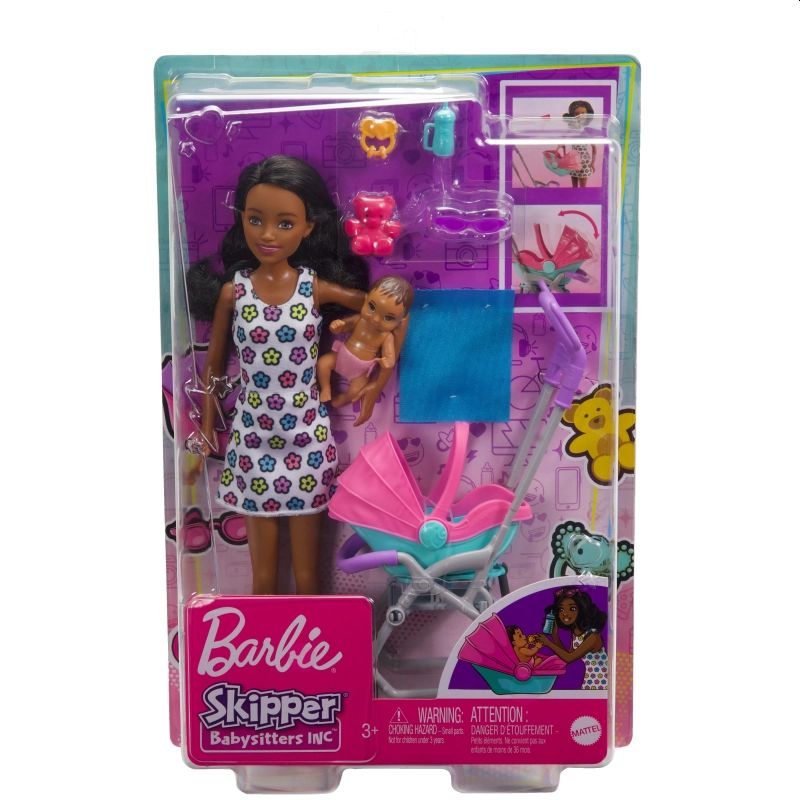 Barbie Skipper Klub Opiekunek Spacerówka Zestaw HHB68