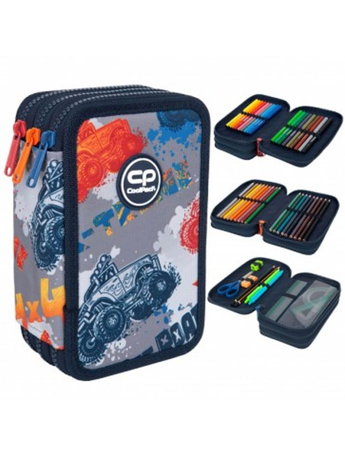 Coolpack Piórnik potrójny Jumper 3 z wyposażeniem Offroad