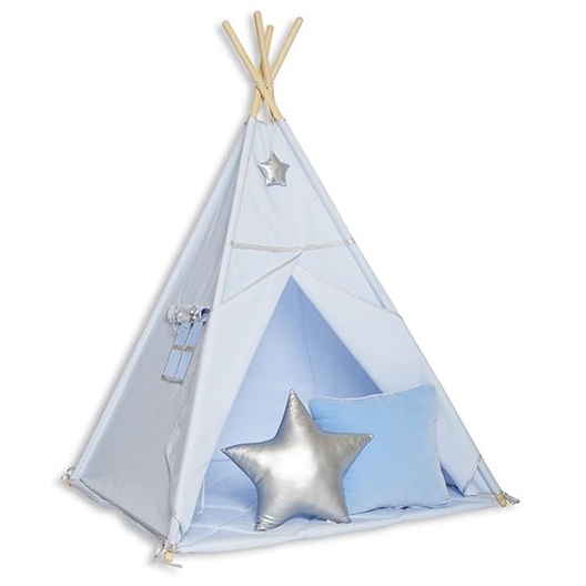 Namiot Tipi + Mata + Poduszki Silver Blue - wariant do wyboru FM - Tipi + mata
