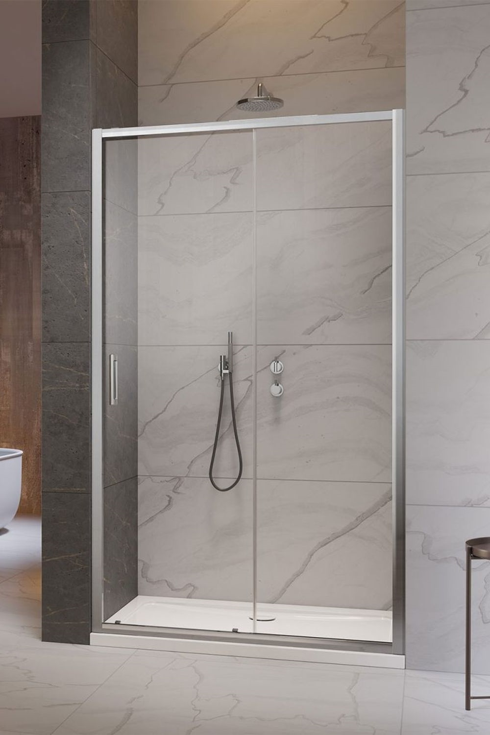 Radaway Premium Pro DWJ drzwi prysznicowe 120 cm rozsuwane chrom połysk/szkło przezroczyste 1014120-01-01R