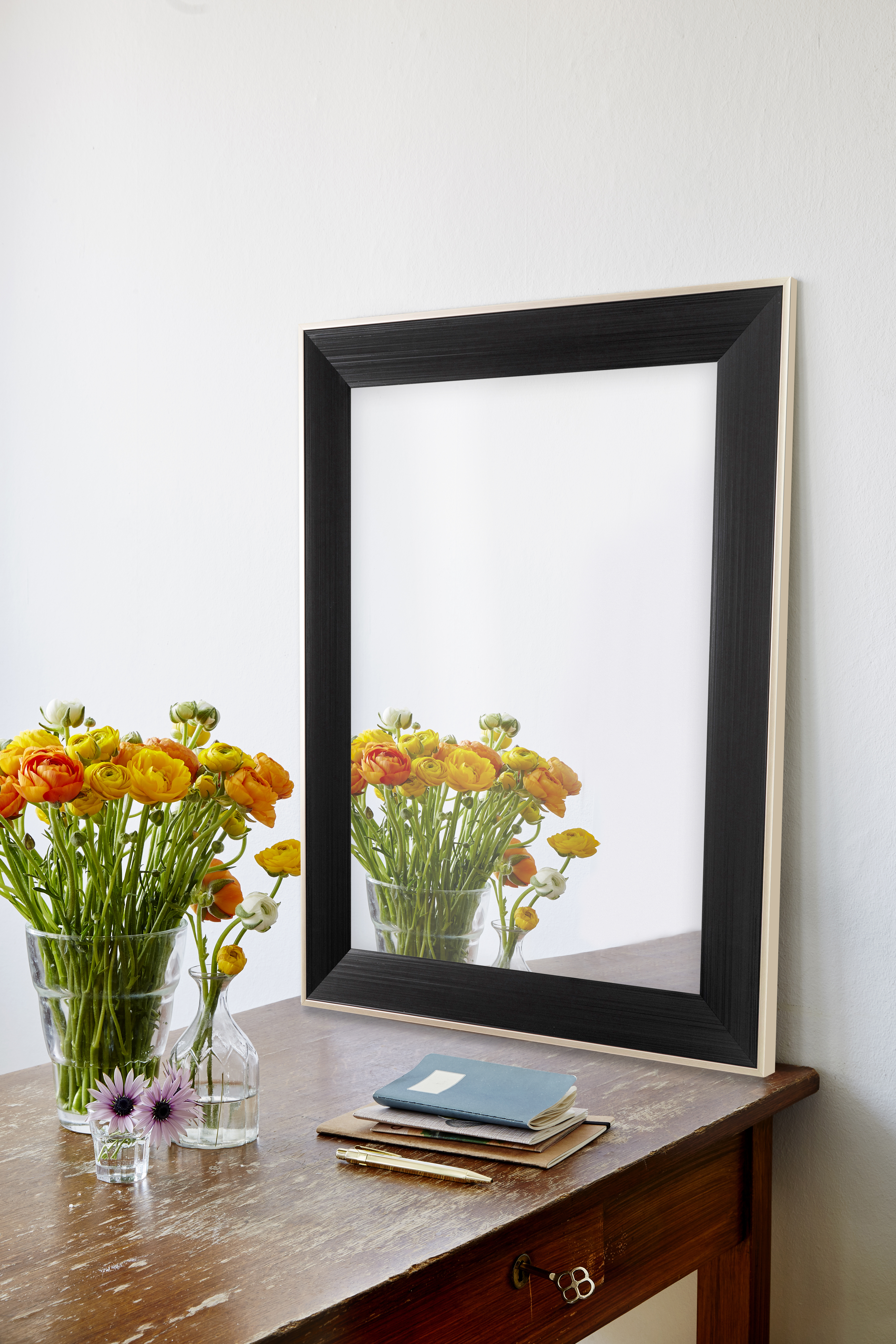 Ars Longa Bari lustro 144x54 cm prostokątne czarne BARI40130-C