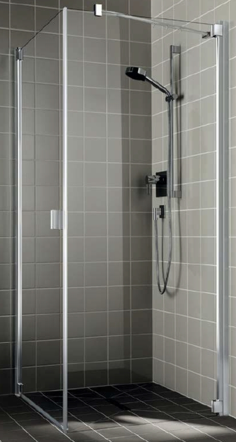 Kermi Raya RA TOR ścianka prysznicowa 90 cm prawa srebrny połysk/szkło przezroczyste RATOR09020VPK