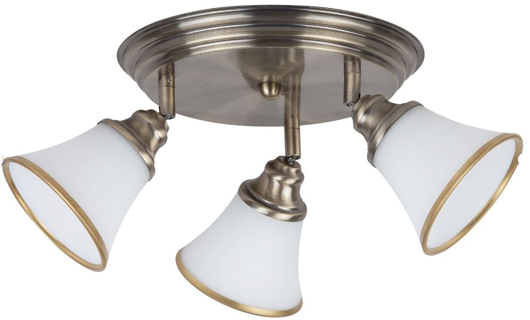 Darmowa Dostawa - Lampa podsufitowa 3x40 W biała-brązowa Rabalux Grando 6548