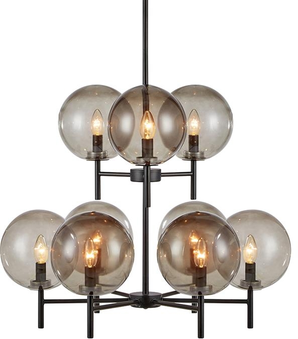Darmowa Dostawa - Lampa wisząca powyżej 6x20 W czarna Markslöjd Crown 107921