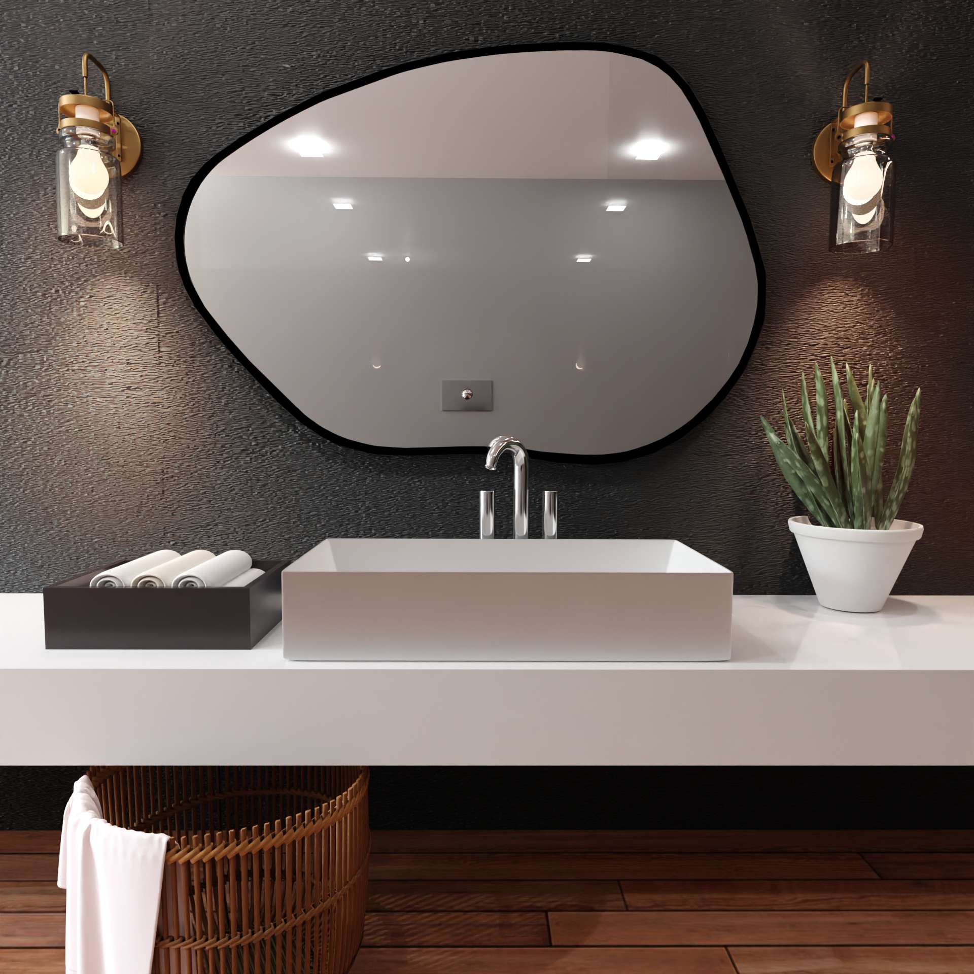 Darmowa Dostawa - Lustro 50x36 cm Smartwoods Stain 5902706219753