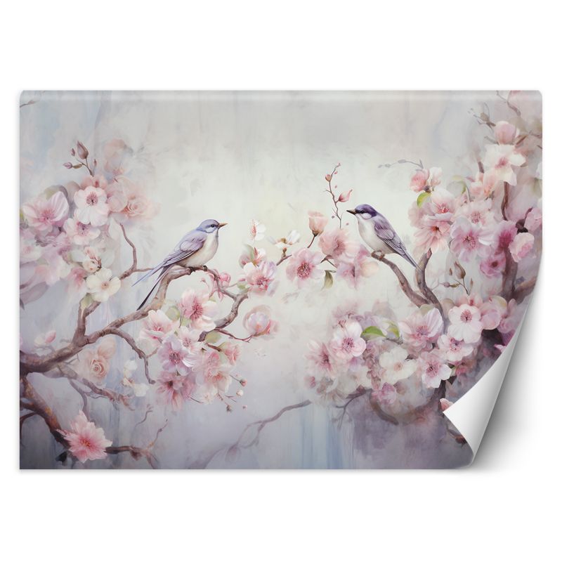 Fototapeta Feeby Ptaki i kwiaty Shabby Chic 100x70 1 szt