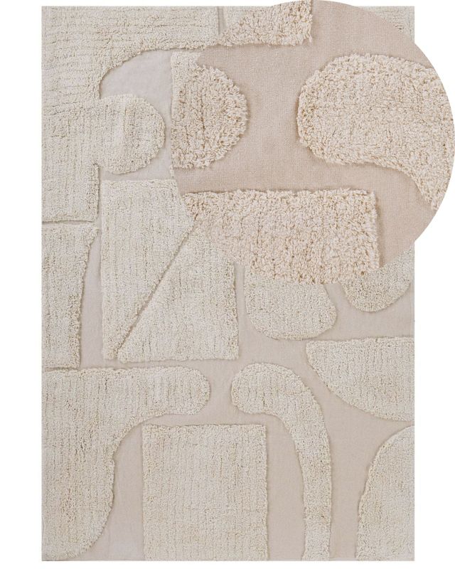 Dywan bawełniany 160 x 230 cm beżowy Diyadin 1 szt.