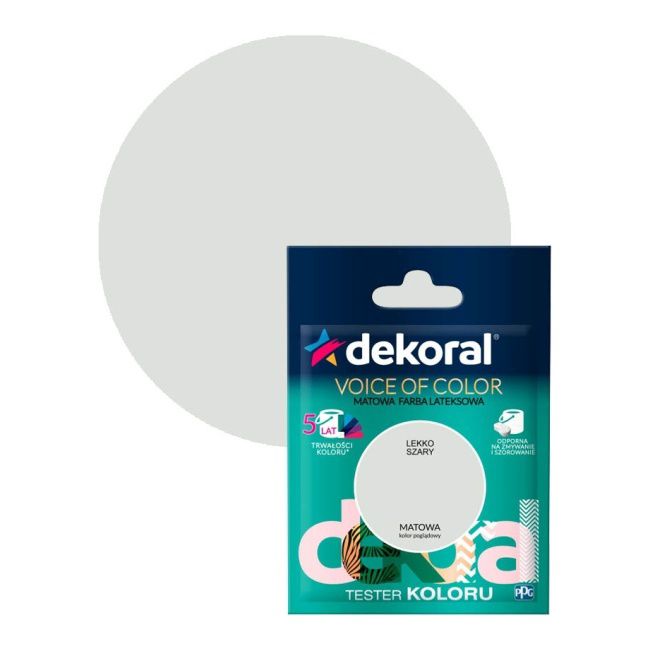 Testerfarby kolorowej Dekoral Voice of Color lekko szary 0,05 l