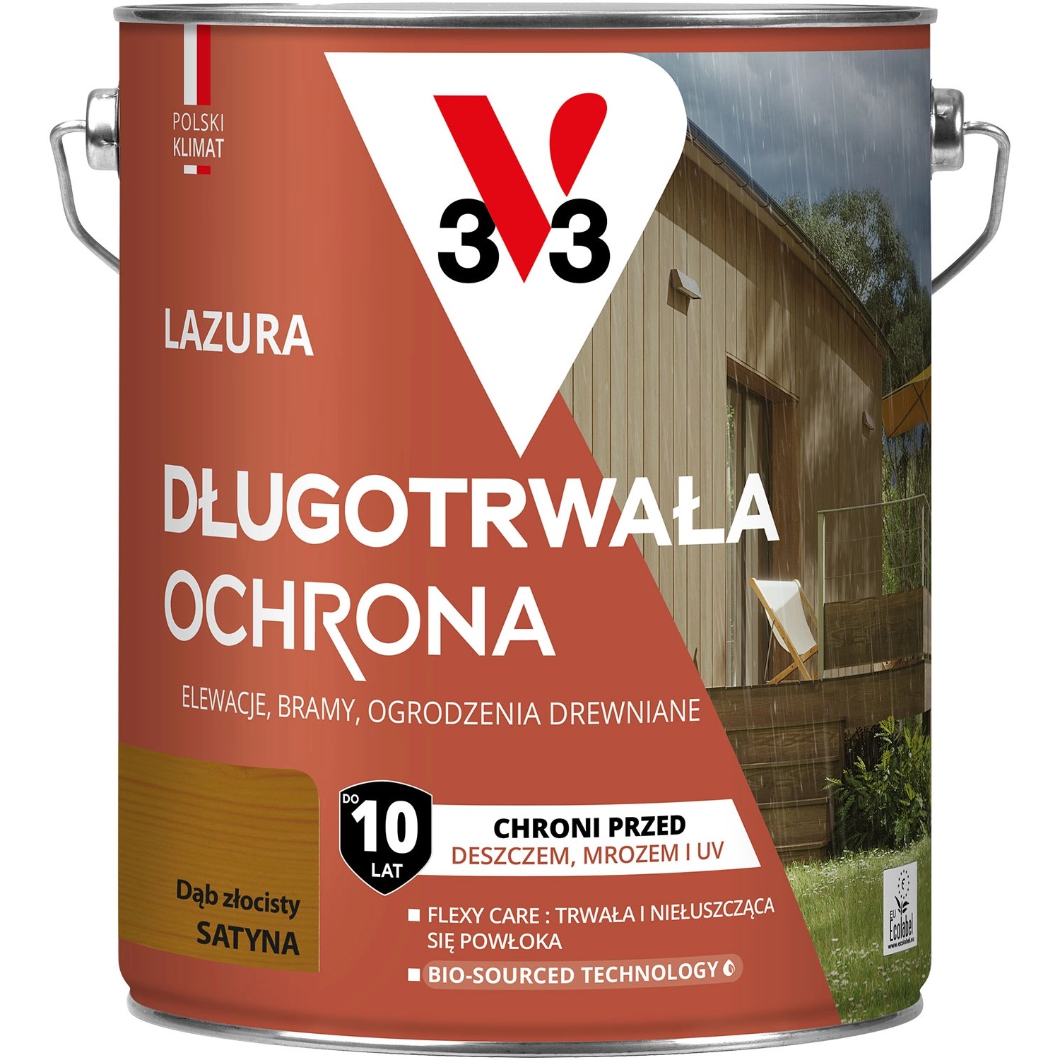 V33 Lazura długotrwała ochrona dąb złocisty 4,5L