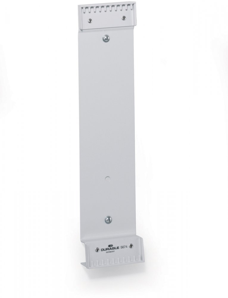 Uchwyt ścienny Durable Function, na 10 paneli informacyjnych A4, 73x322mm, szary