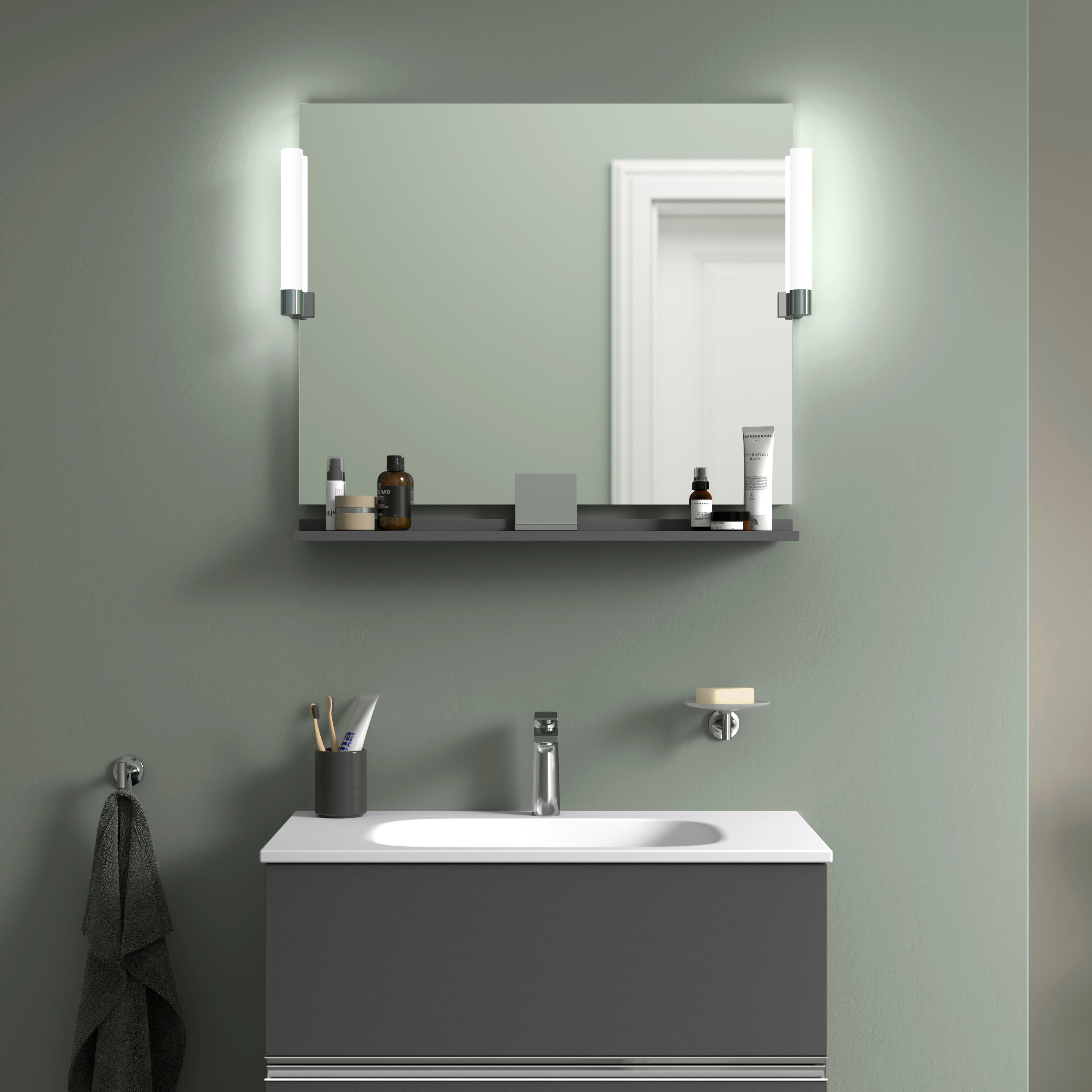 Duravit Sivida półka 80 cm grafitowa-chrom SV7432010490000