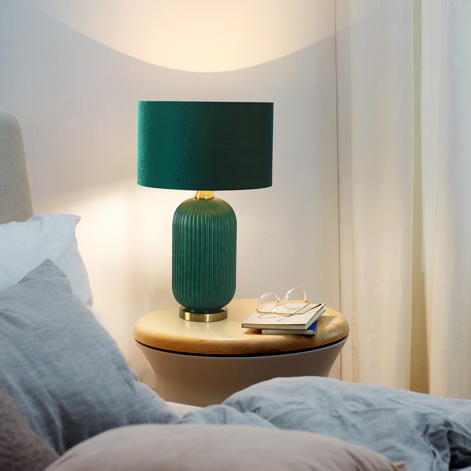 Light Prestige Tamiza lampa stołowa 1x40 W zielona-złota LP-1515/1TBIGGREEN - Wysyłka w 24h