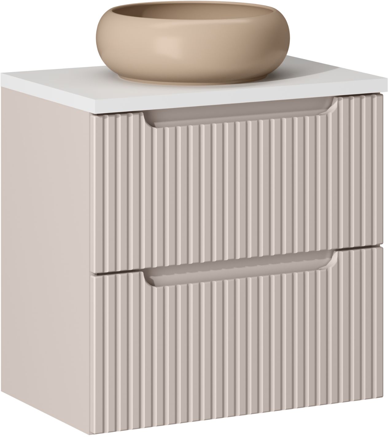 Comad Nova Cashmere szafka 60 cm podumywalkowa wisząca kaszmir z umywalką SET-NOC B WHITE 60CM S UN WIKI C - Wysyłka w 24h
