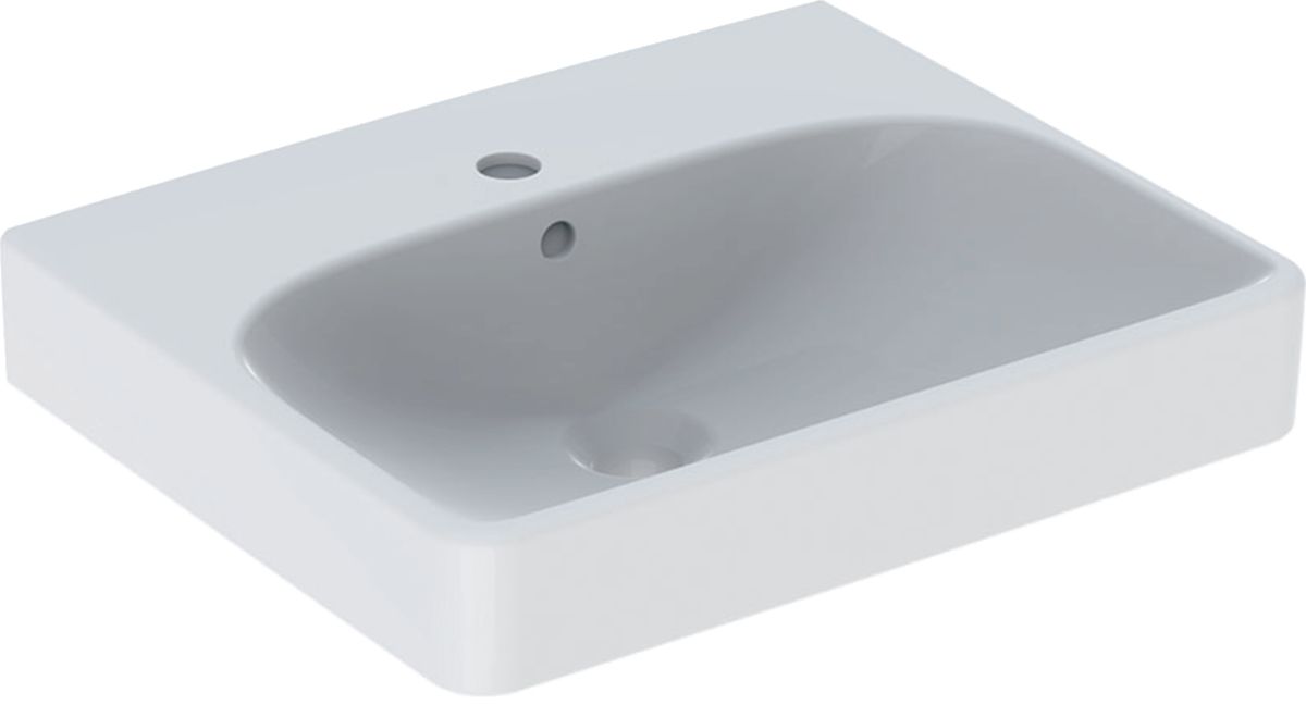 Geberit Smyle Square umywalka 50x41 cm ścienna prostokątna KeraTect biała 500.256.01.8