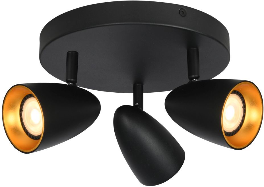 Italux Tino lampa podsufitowa 3x10 W czarna SPL-36748-3R-BK-GD