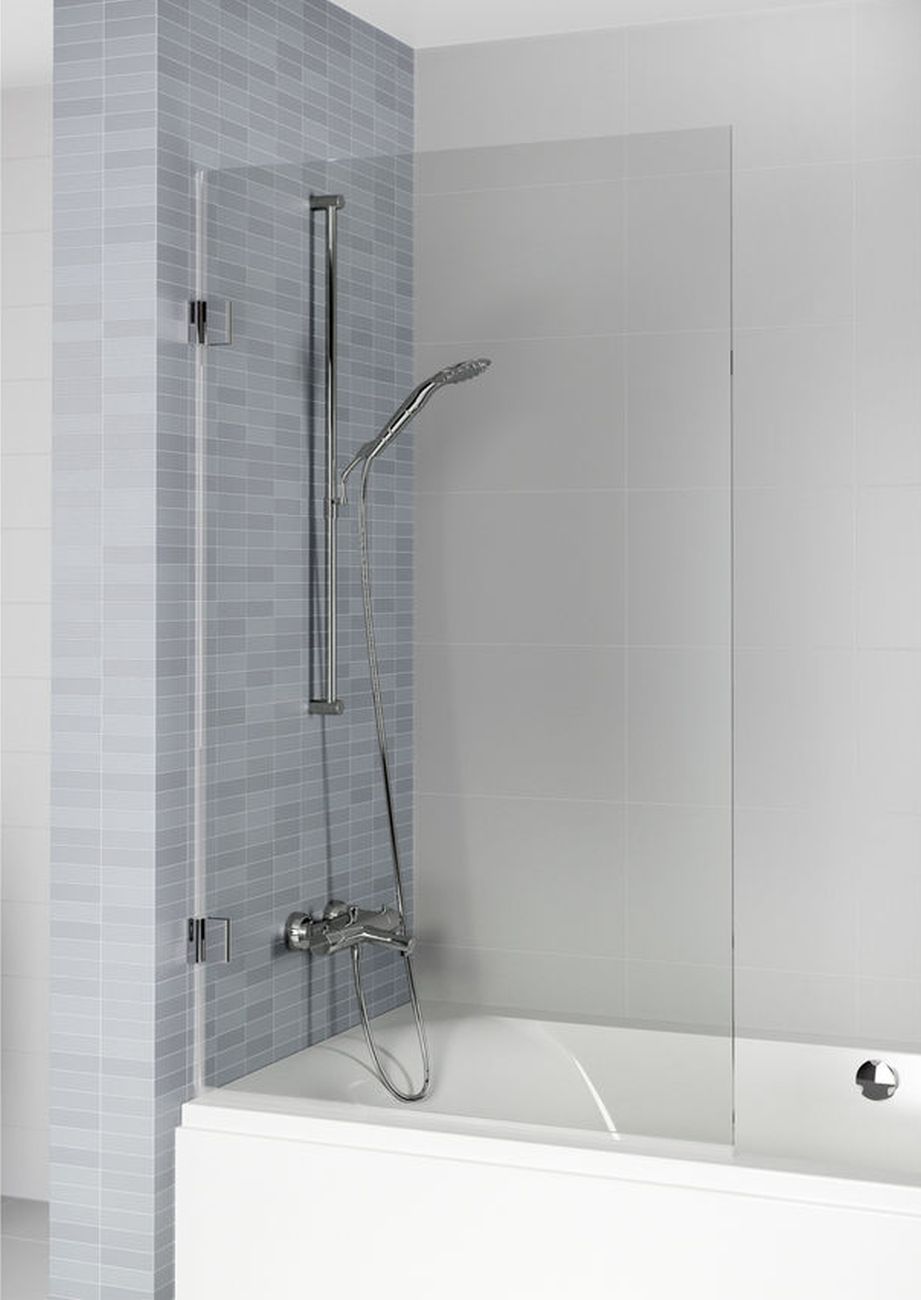 Riho Scandic NXT X108 parawan nawannowy 65 cm 1-częściowy lewy chrom błyszczący/szkło przezroczyste G001135120