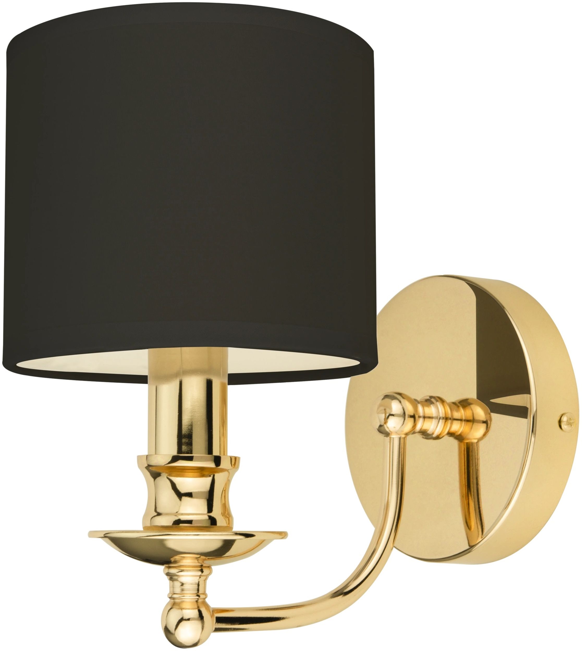 CosmoLight Abu Dhabi kinkiet 1x40W czarny/złoty W01940AU-BK
