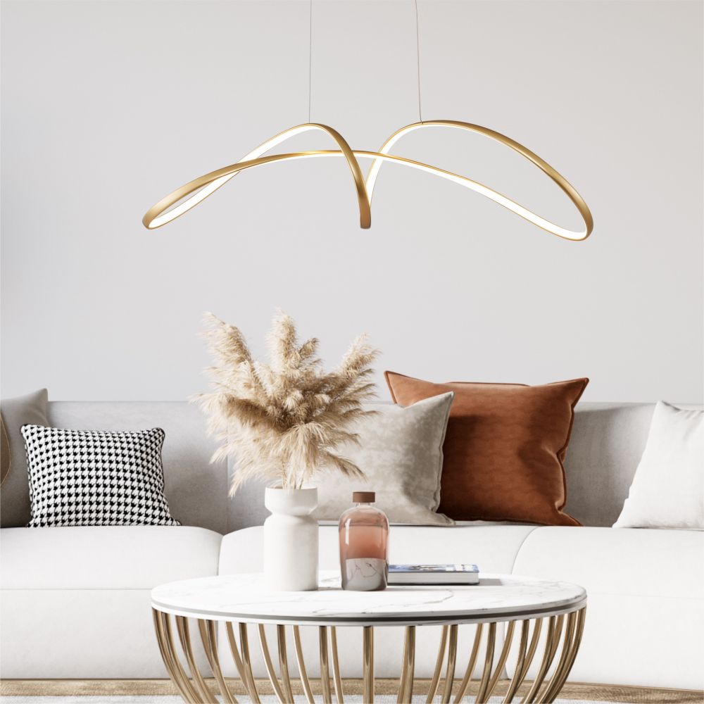 Zuma Line Fermi lampa wisząca 1x50 W złota 20026P-GD