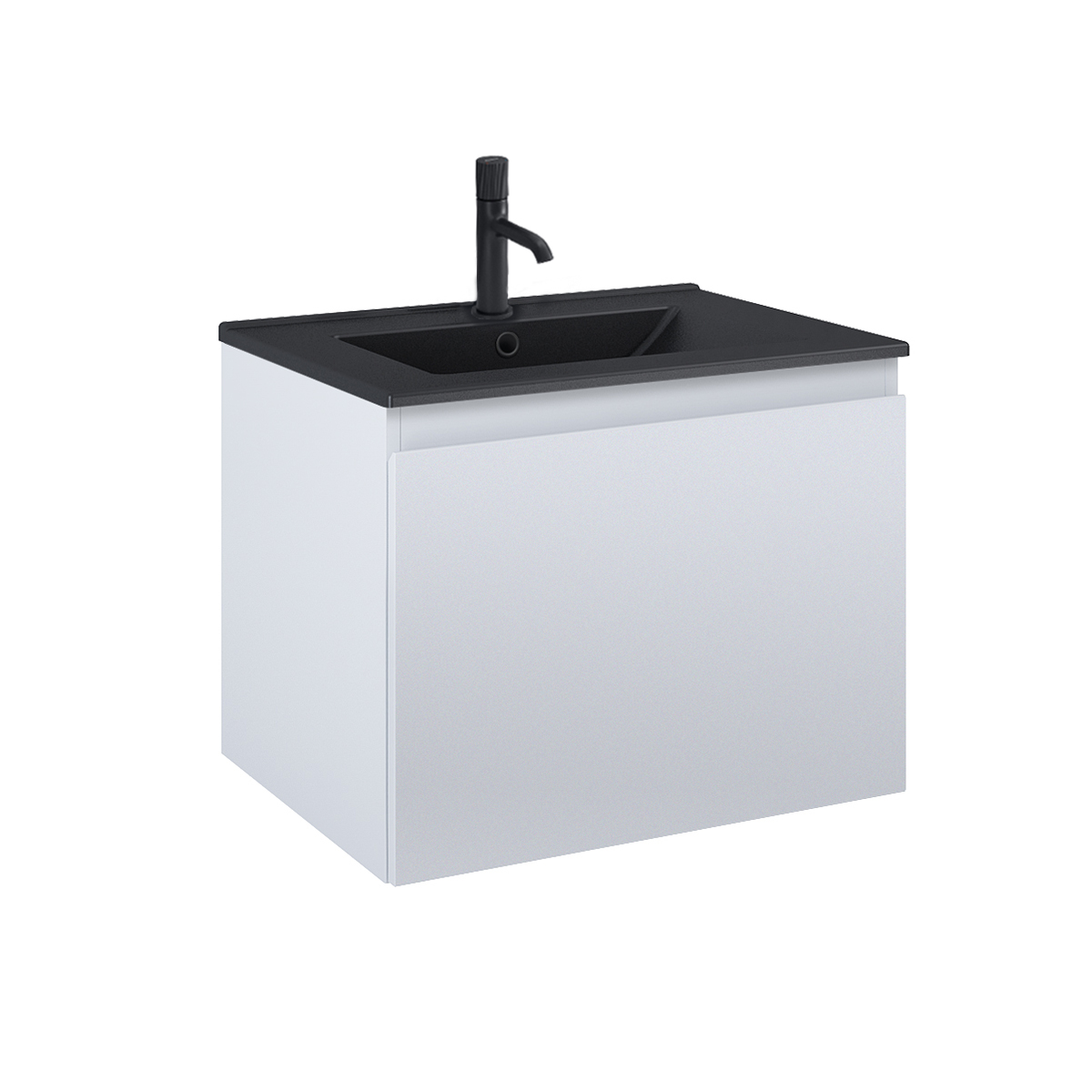 Oltens Vernal umywalka z szafką 60 cm czarny mat/szary mat 68013700 - Wysyłka w 24h
