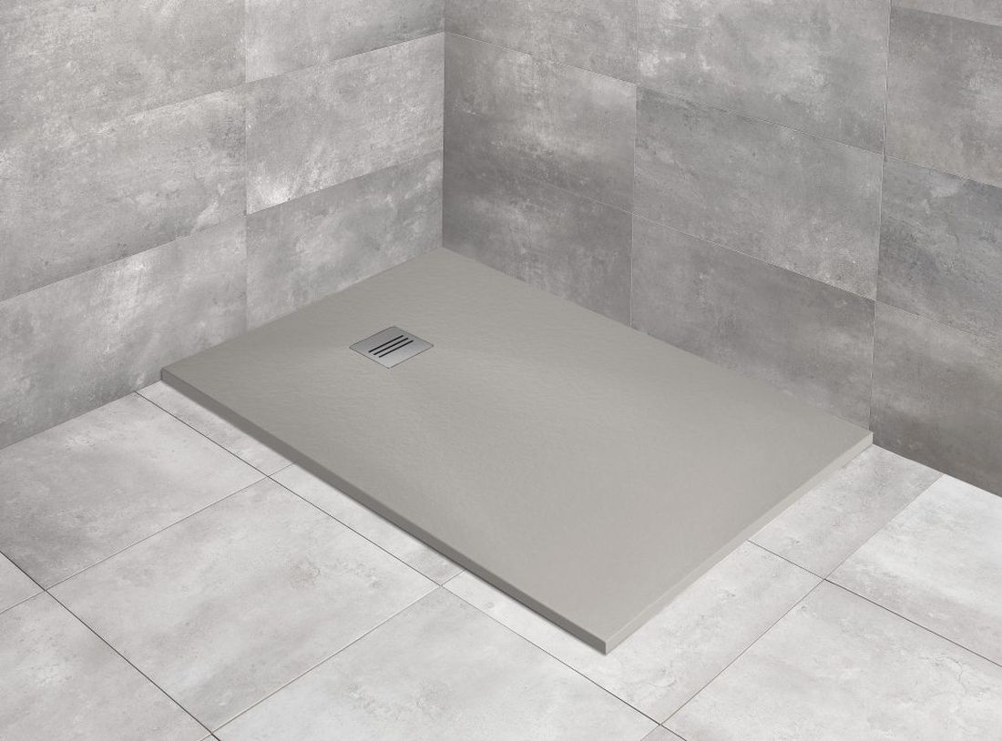 Radaway Kyntos F brodzik 180x100 cm prostokątny konglomeratowy cemento HKF180100-74