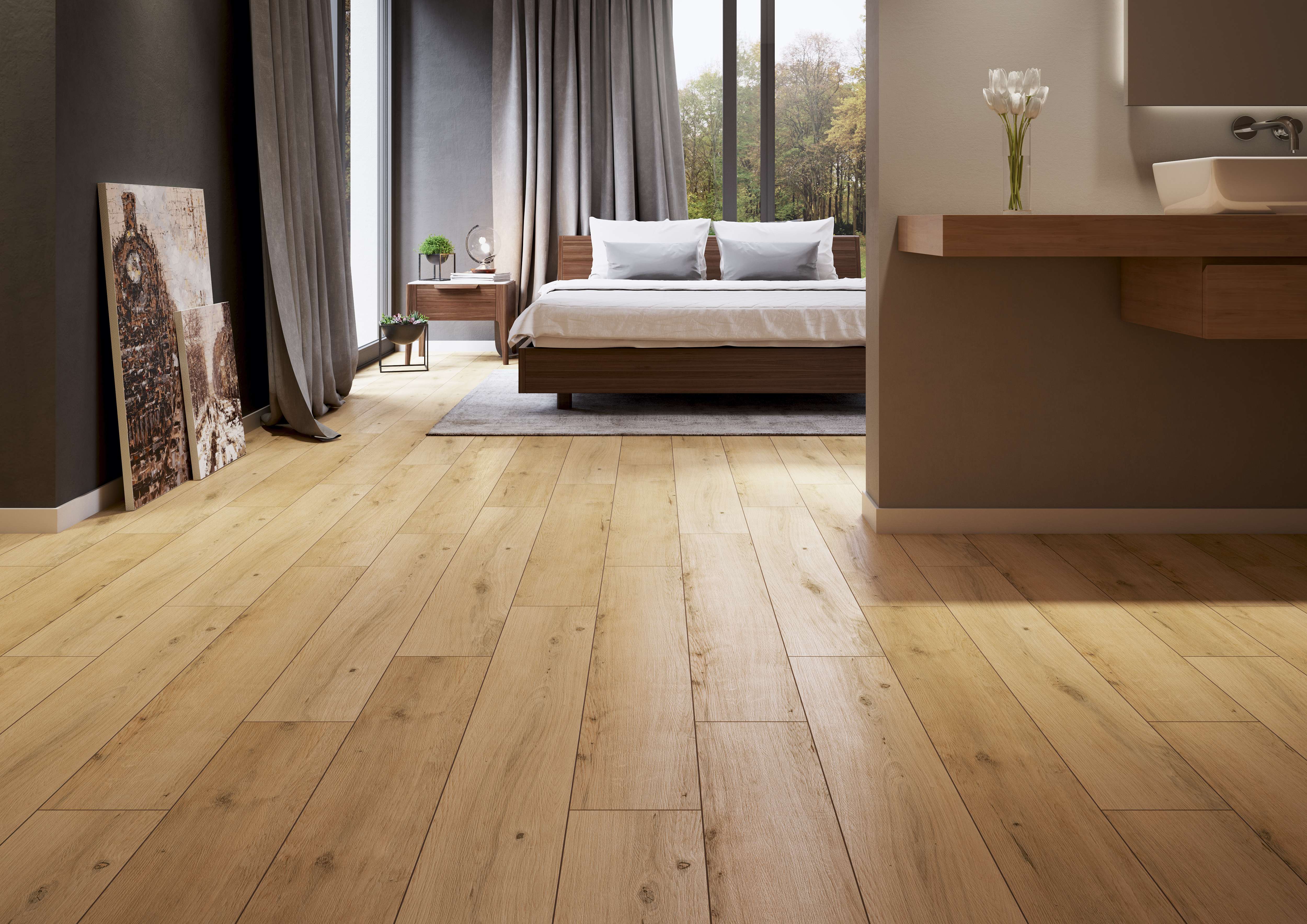 Opoczno Grand Wood Natural Beige płytka ścienno-podłogowa 19,8x119,8 cm STR beżowy mat