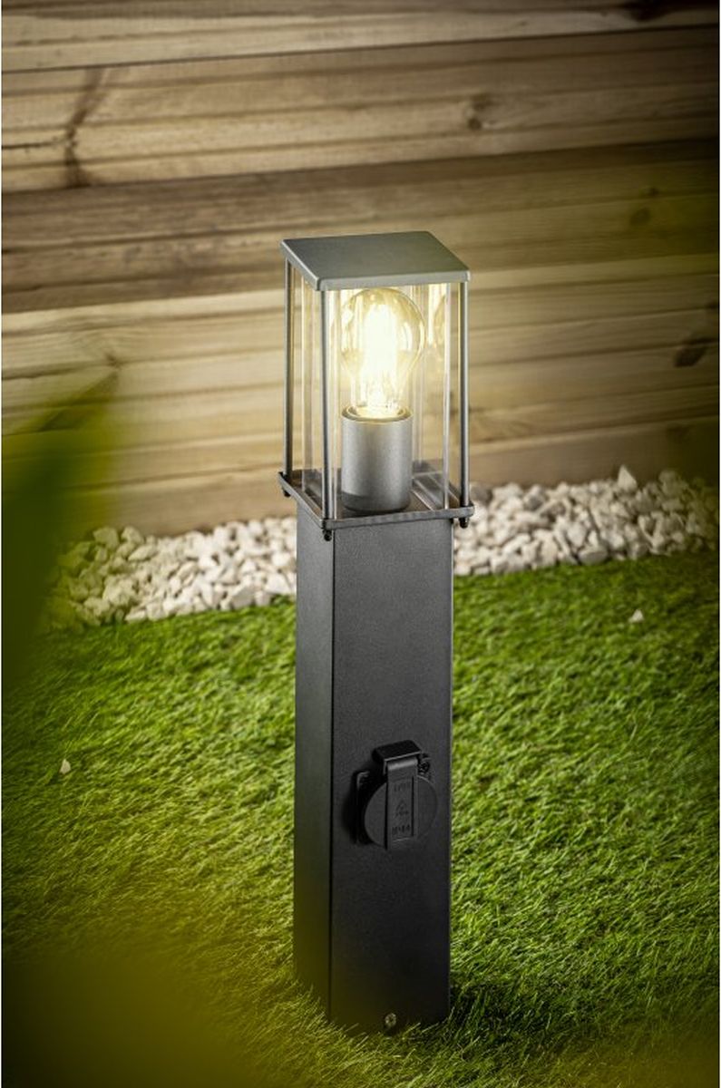GTV Kemi-P lampa stojąca zewnętrzna 1x15 W grafitowa OS-KEMIP40G-30