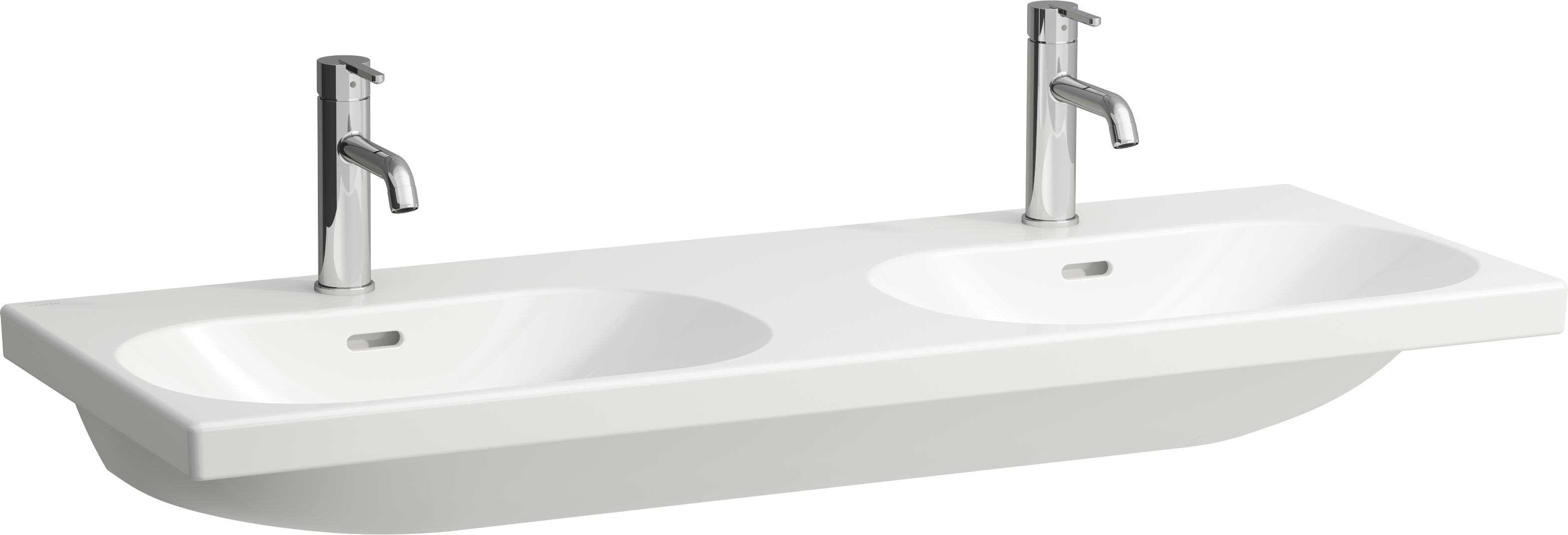 Laufen Lua umywalka 120x46 cm prostokątna podwójna biała H8140810001091