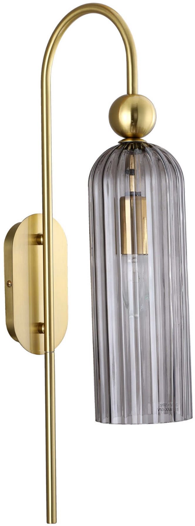 Light Prestige Piega kinkiet 1x40 W przydymiony-złoty LP-939/1WSMOKED - Wysyłka w 24h