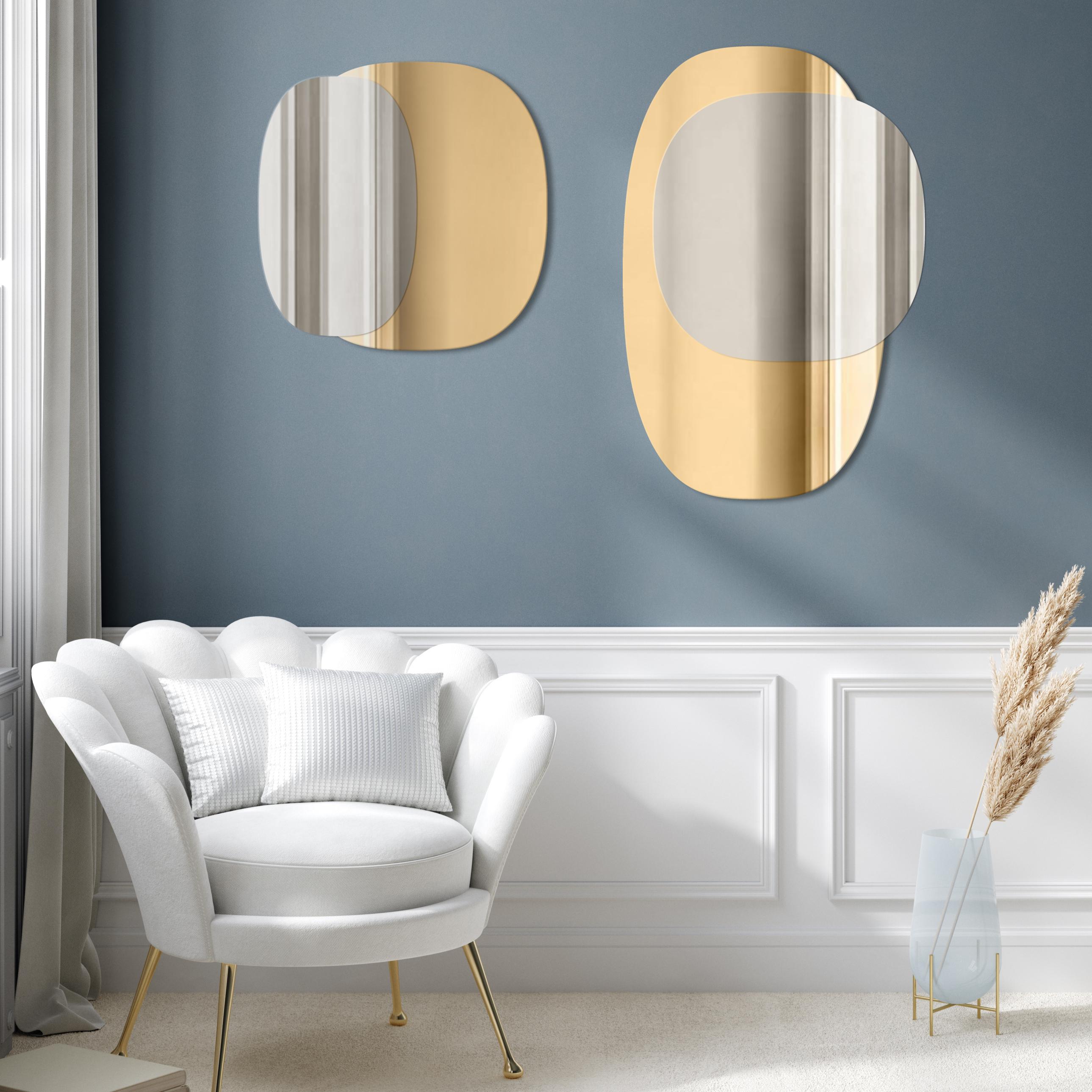 Guarda Gusto no. 1 Gold lustro 50x45 cm złoty/srebrny TOS-GUS1-GOLD-50x45