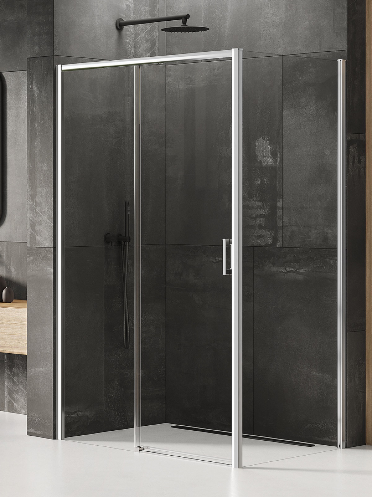 New Trendy Prime kabina prysznicowa 160x90 cm prostokątna chrom połysk/szkło przezroczyste D-0310A/D-0124B