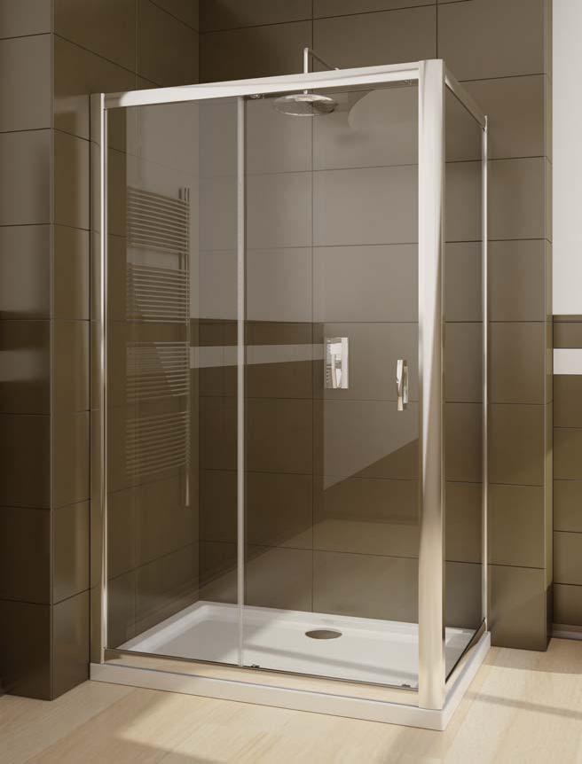Radaway Premium Plus S ścianka boczna 100 cm chrom/szkło brązowe 33423-01-08N