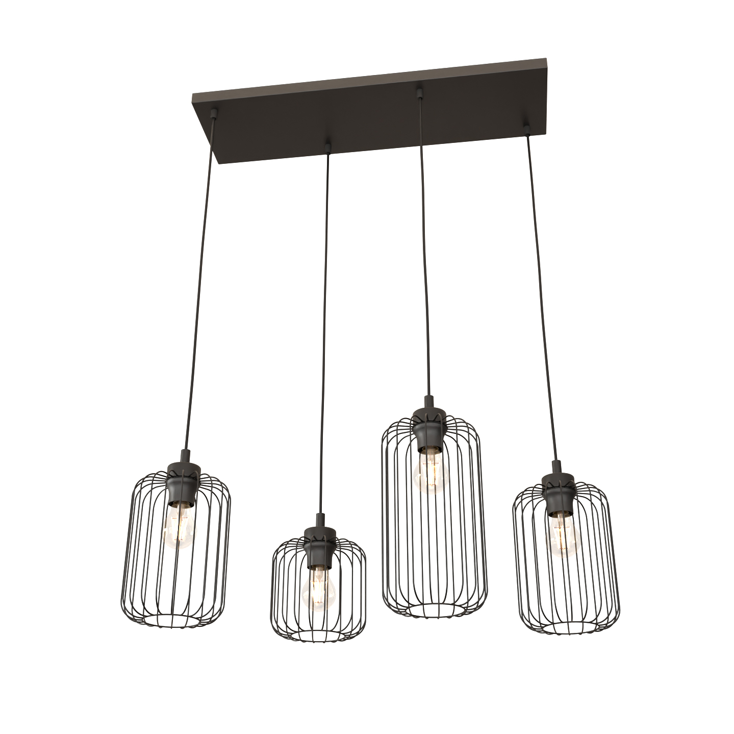Emibig Vander lampa wisząca 4x15 W czarna 1365/4