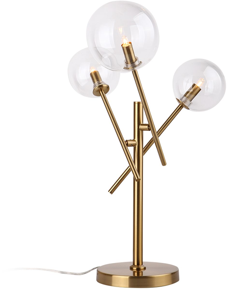 MaxLight Lollipop lampa stołowa 3x40W mosiądz T0035