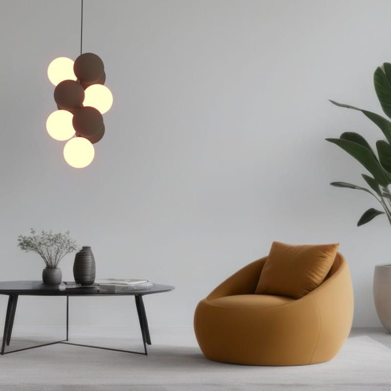Abruzzo Vino lampa wisząca 4x12 W brązowa ABR-GRAPPA--B