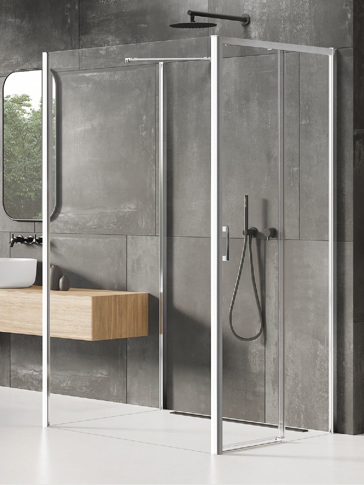 New Trendy Prime kabina prysznicowa 110x90 cm prostokątna chrom połysk/szkło przezroczyste K-0886