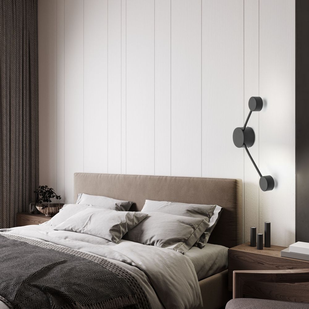 TK Lighting Avia Black kinkiet 2x10W czarny 6808 - Wysyłka w 24h