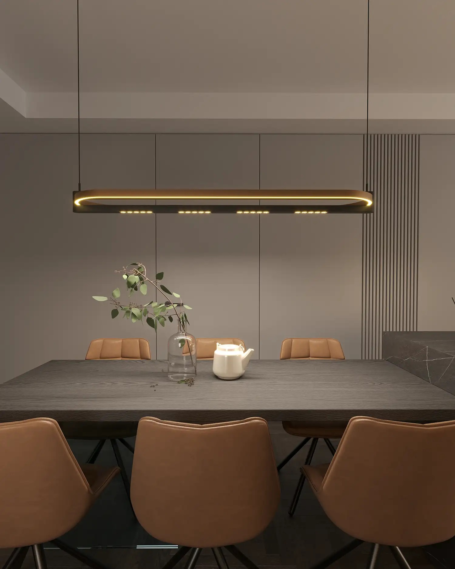 MaxLight Singapur lampa wisząca 1x80 W sand black/brush coffee P0552