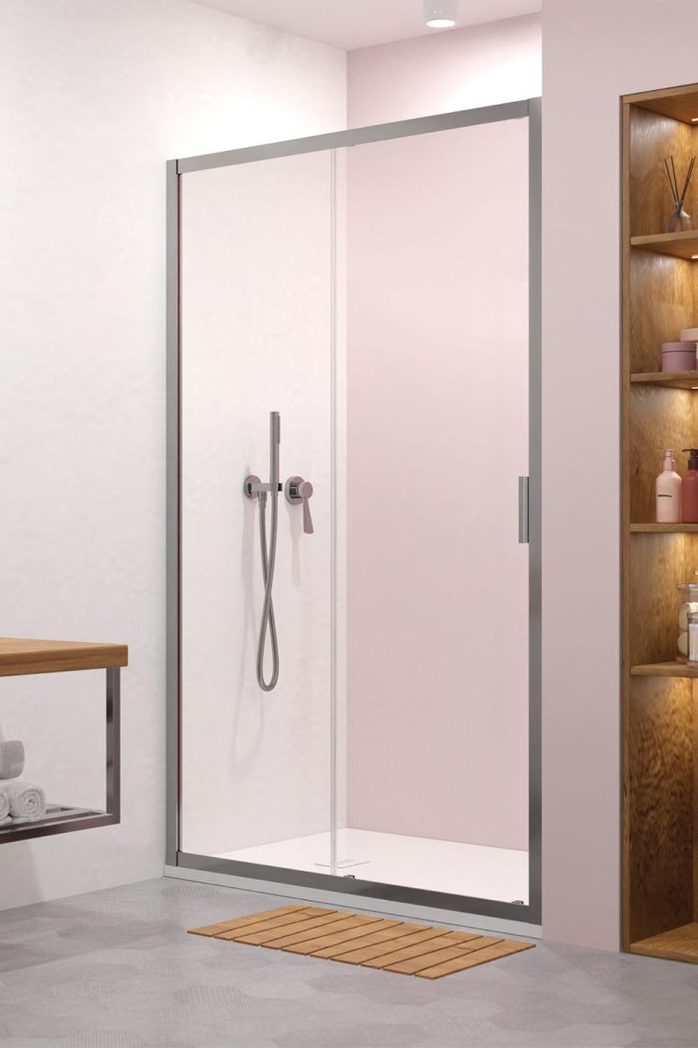 Radaway Alienta DWJ drzwi prysznicowe 100 cm chrom połysk/szkło przezroczyste 10260100-01-01