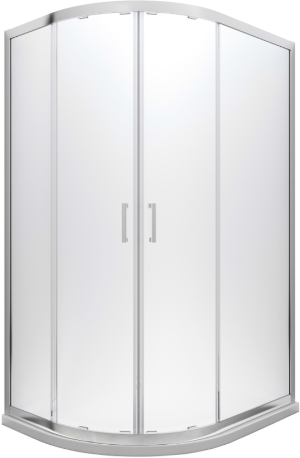 Besco Modern 185 kabina prysznicowa 120x90 cm asymetryczna chrom/szkło mrożone MA-120-90-M