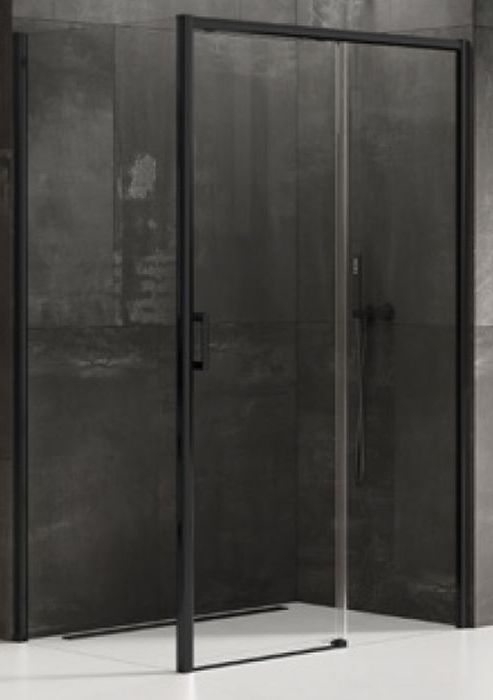 New Trendy Prime Black kabina prysznicowa 150x90 cm prostokątna prawa czarny mat/szkło przezroczyste D-0327A/D-0129B