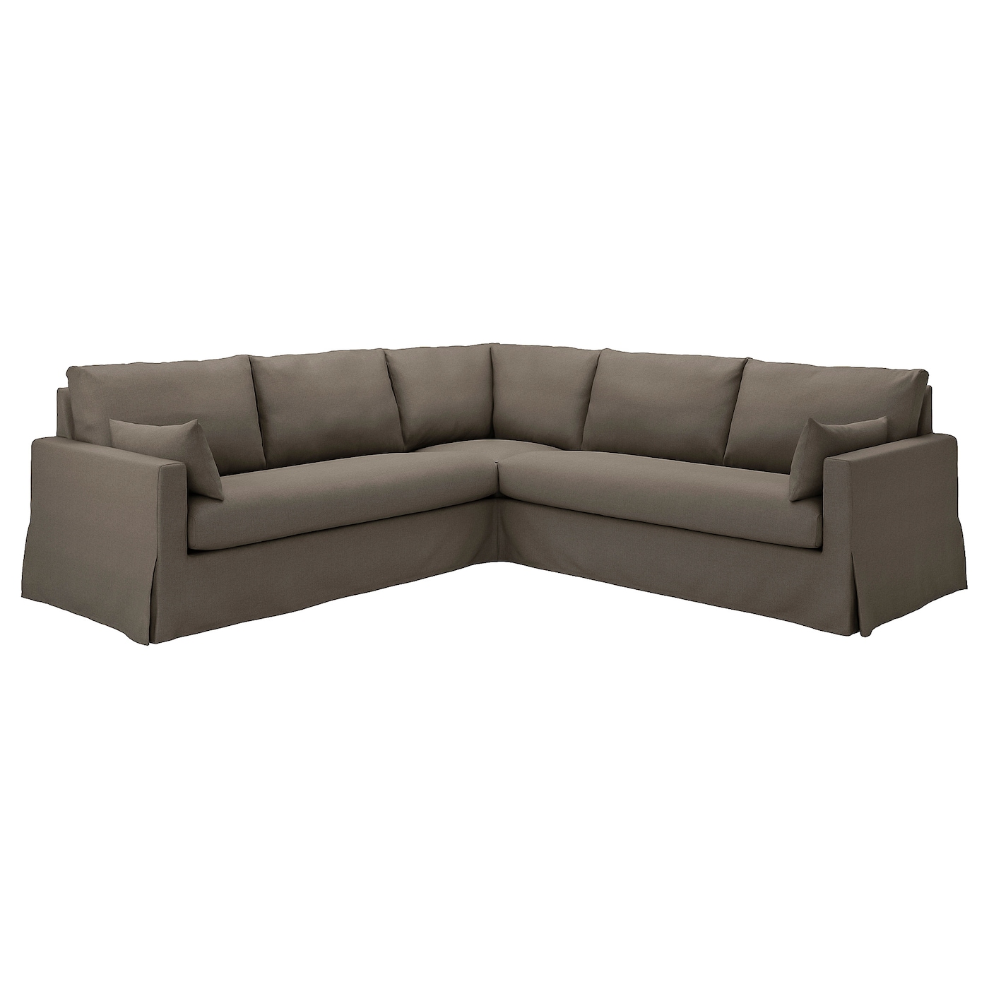IKEA HYLTARP sofa narożna 4-osobowa, Gransel szarobrązowy, Wysokość podłokietnika: 63 cm