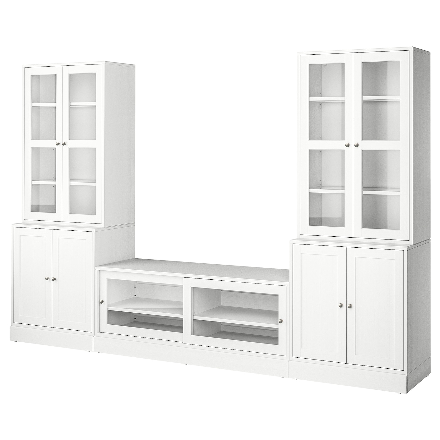 IKEA HAVSTA kombinacja na TV/szklane drzwi, biały, 322x47x212 cm