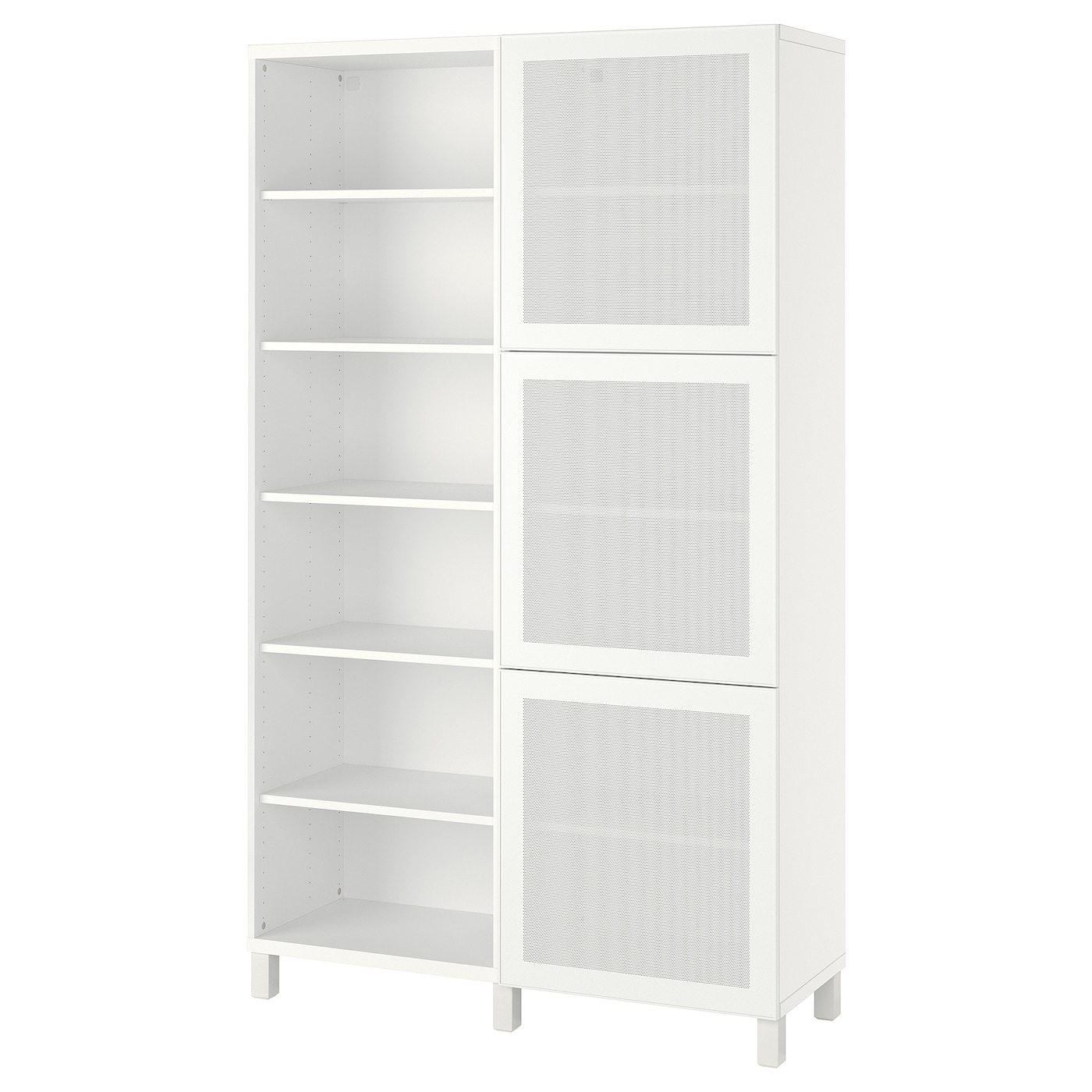 IKEA BESTÅ kombinacja z drzwiami, biały/Mörtviken/Stubbarp biały, 120x42x202 cm