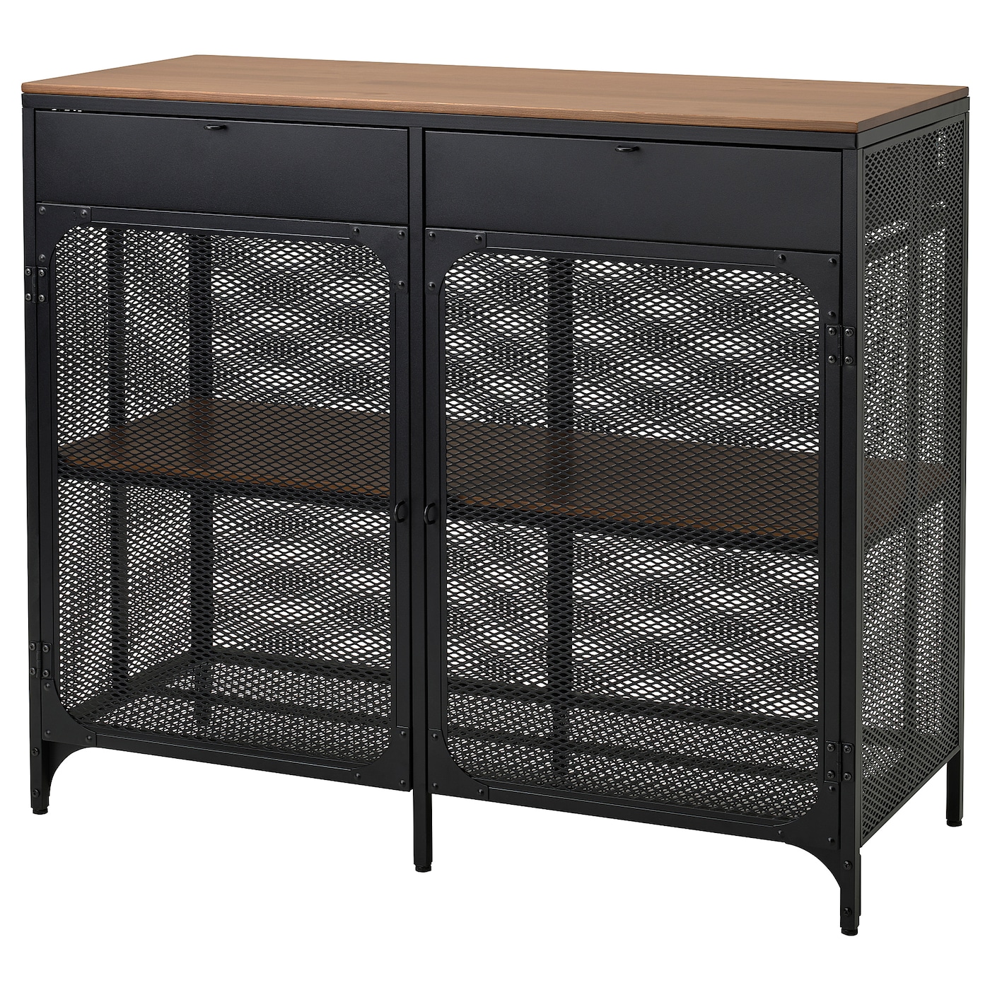 IKEA FJÄLLBO kredens, czarny, 111x47x95 cm