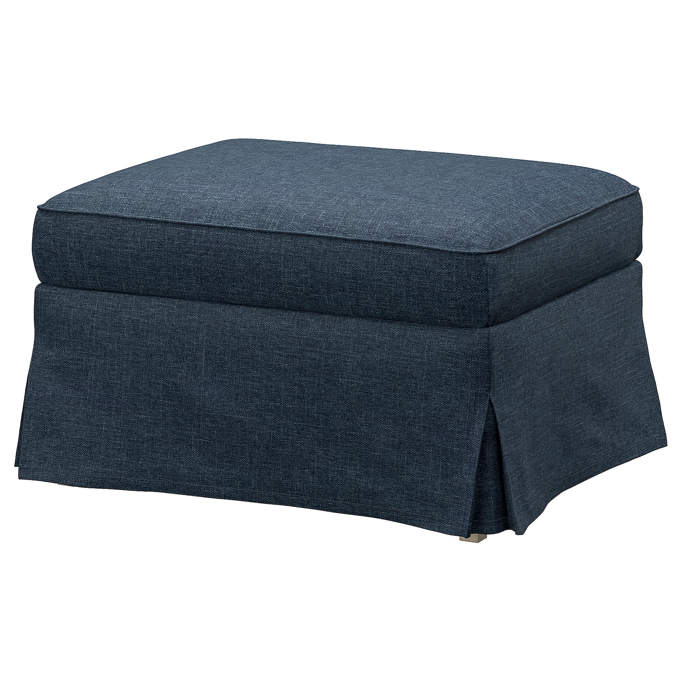 IKEA EKTORP podnóżek ze schowkiem, Kilanda granatowy, Wysokość: 44 cm