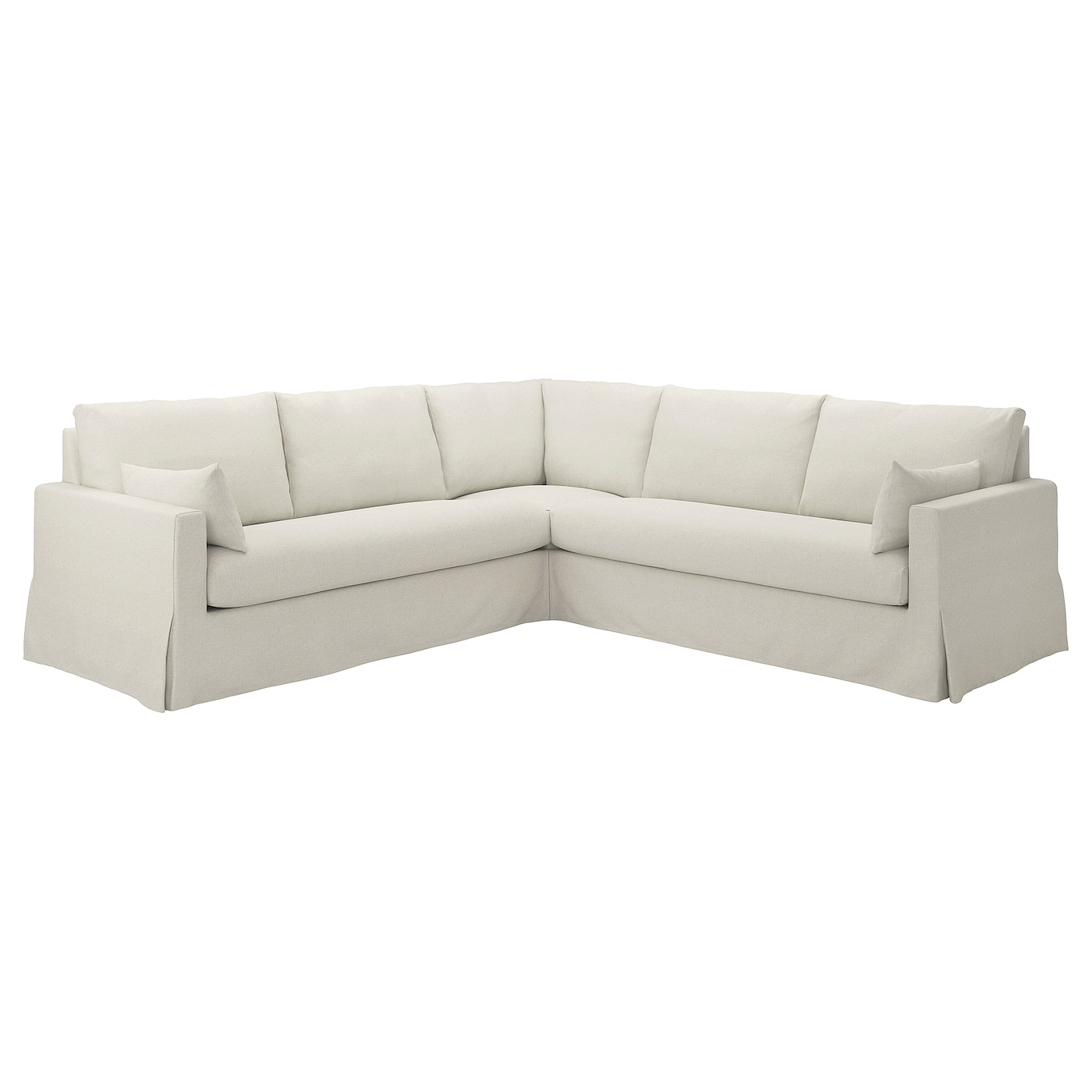 IKEA HYLTARP sofa narożna 4-osobowa, Gransel naturalny, Wysokość podłokietnika: 63 cm