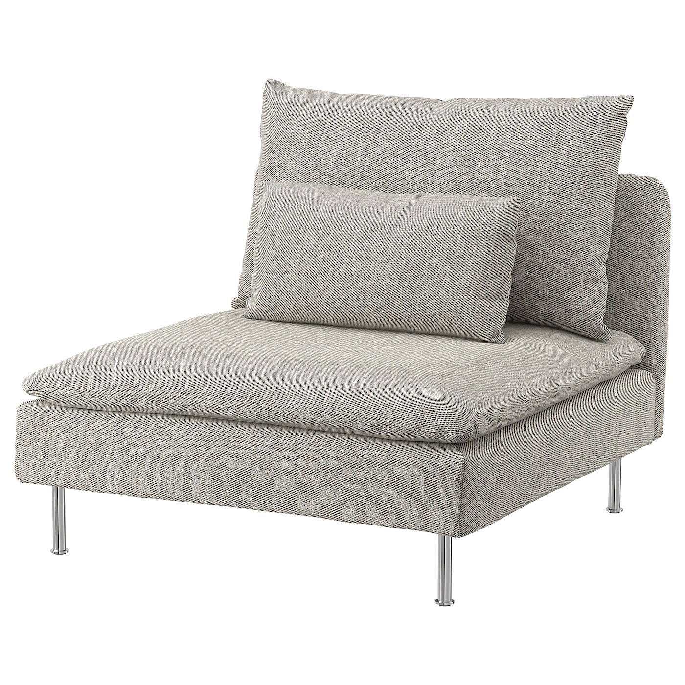 IKEA SÖDERHAMN sekcja 1-osobowa, Viarp beż/brąz, Szerokość: 93 cm