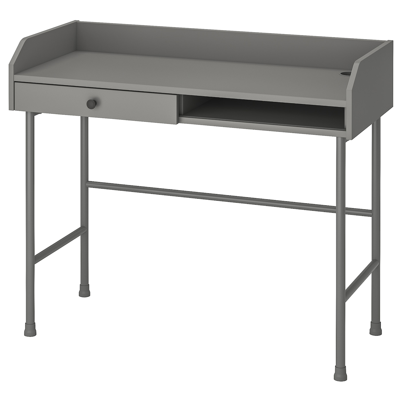 IKEA HAUGA biurko, szary, 100x45 cm