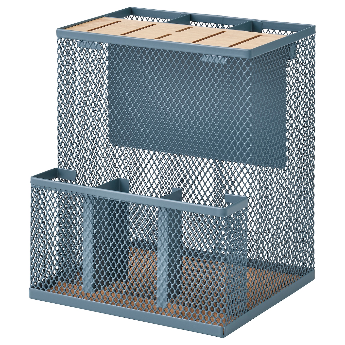 IKEA VIMPELFISK blok na noże, bambus/szaroturkusowy, Wysokość: 22 cm